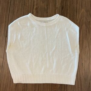 LOFT Cream Women's Crew Neck Sweater